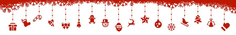 red christmas elements dekoration icons