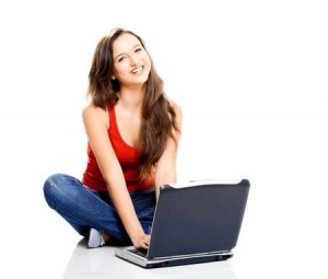 Valeria beim Mathe online lernen