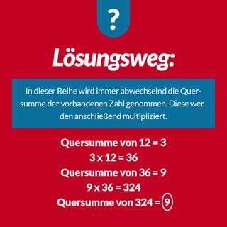 I love Mathe Rätsel - Zahlenreihe 1 - Lösungsweg