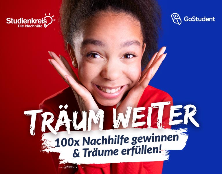Träum weiter - gewinne ein Nachhilfe-Stipendium