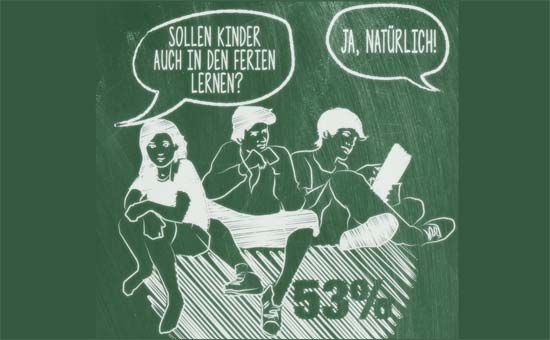 Väter machen sich für Lernen in den Ferien stark