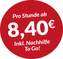 Pro Stunde ab 8,40 € inkl. Nachhilfe To Go!