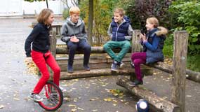 Schüler in der Freizeit
