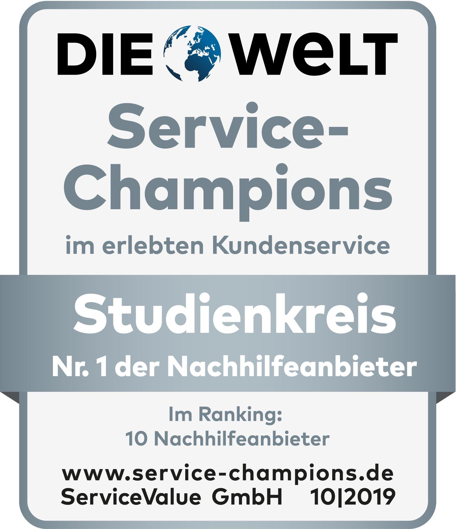 Studienkreis ist zum siebten Mal in Folge Service-Champion