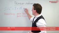 Potenzen addieren - so funktioniert's
