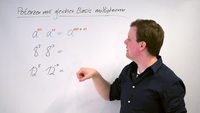 Potenzen multiplizieren, dividieren, potenzieren - gleiche Basis