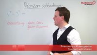 Potenzen subtrahieren - so funktioniert's
