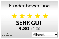 Trusted Shops - Kundenbewertung Sehr gut